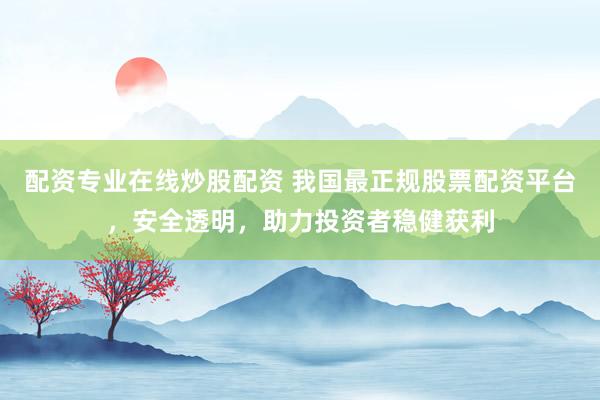配资专业在线炒股配资 我国最正规股票配资平台，安全透明，助力投资者稳健获利